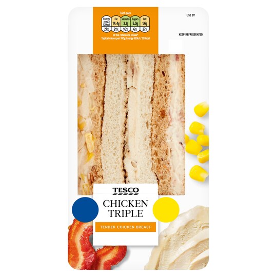 Tesco Chicken Triple Sandwich Tesco Groceries