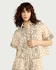 image 4 of F&F Pure Cotton Scarf Print Co-ord Shirt in Cream