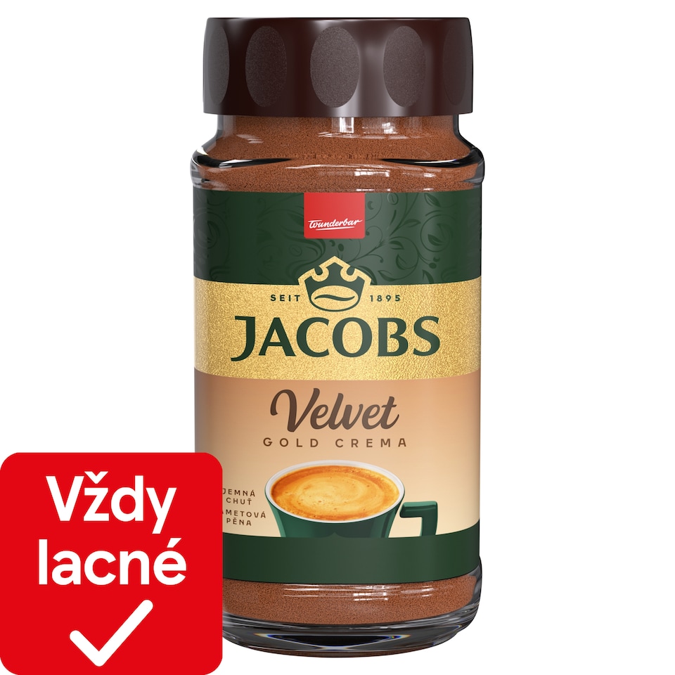 Jacobs Velvet Gold Crema rozpustná káva 180 g