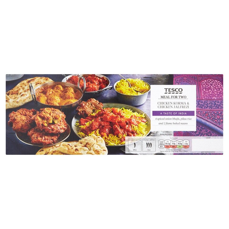 Tesco Korma/ Jalfrezi Meal For 2 1.45Kg