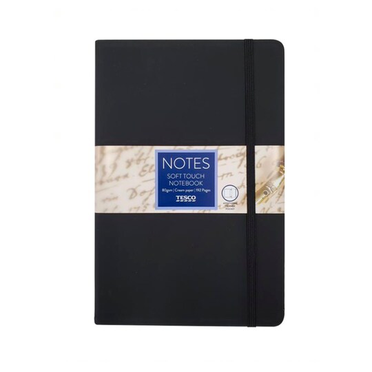 Tesco Black Soft Cover Notebook 192 Pages Tesco Groceries