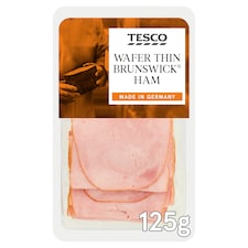 Tesco Wafer Thin Brunswick Ham 125G