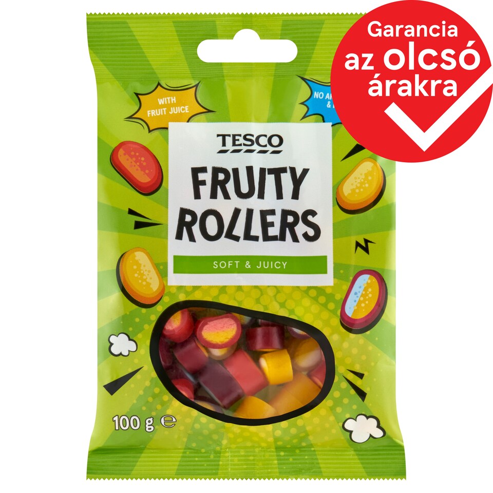 Tesco vegyes gyümölcsízű gumicukor 100 g
