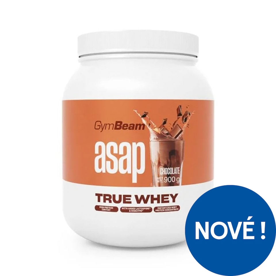 GymBeam ASAP True Whey příchuť čokoláda 900g