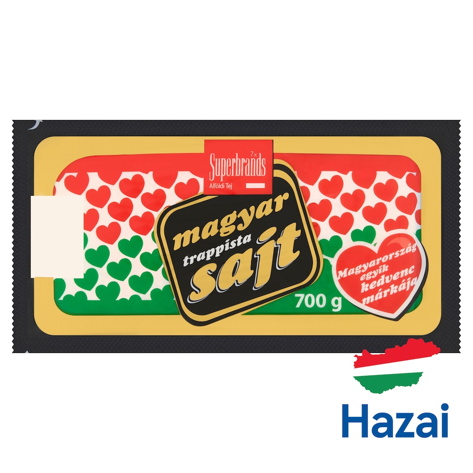 image 1 of Magyar Trappista Sajt Fat Semi-Hard Halved Trappist Cheese 700 g