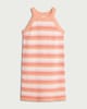 image 4 of F&F Girls Cotton Rich Striped Sleeveless Knitted Dress in Pink