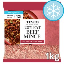 Tesco 20% Fat Beef Mince 1kg