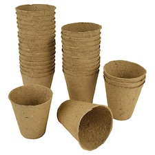 Gro-Sure Fibre Pots Round 8cm - 12 Pack