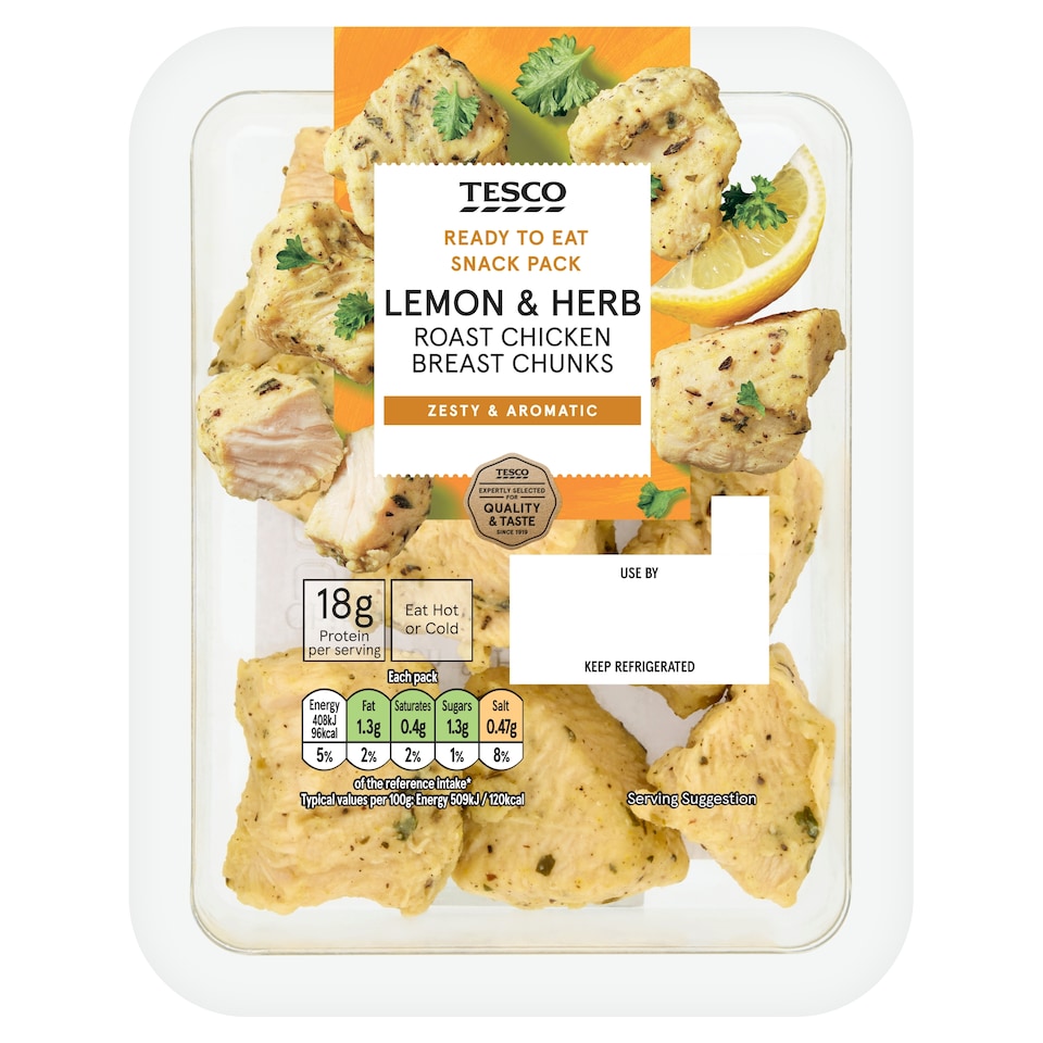 Tesco Lemon & Herb Roast Chicken Breast Chunks 80g