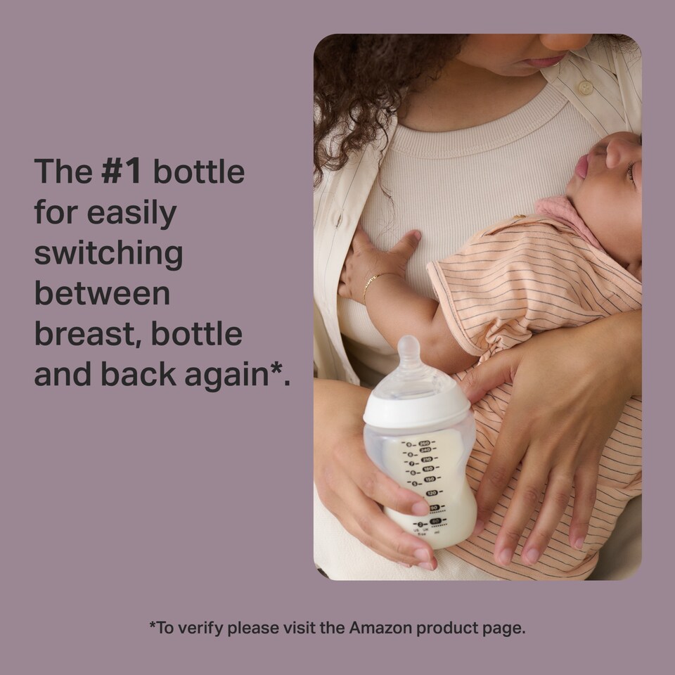image 1 of Tommee Tippee Baby Bottles, Natural Start Anti-Colic Baby Bottle, Slow Flow, 260ml, 0m+, Pack of 3