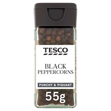 Tesco Whole Black Peppercorns 55G
