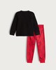 image 2 of Manchester United Fleece Pyjama Set in Red