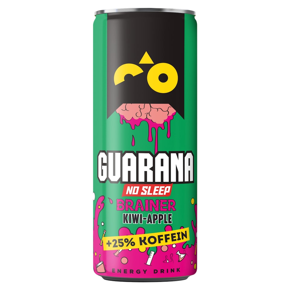 Guarana No Sleep Brainer Kiwi-Apple Energy Drink 250 ml