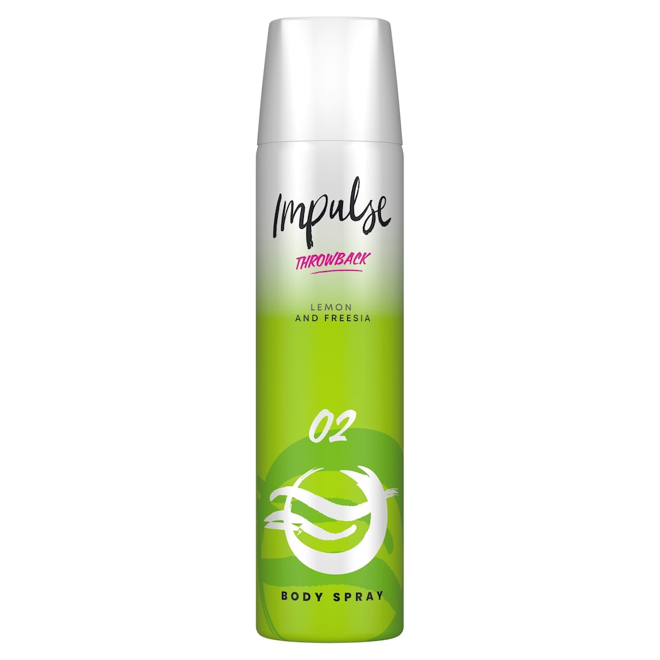 Impulse O2 Body Spray - Lemon and Freesia 75ml