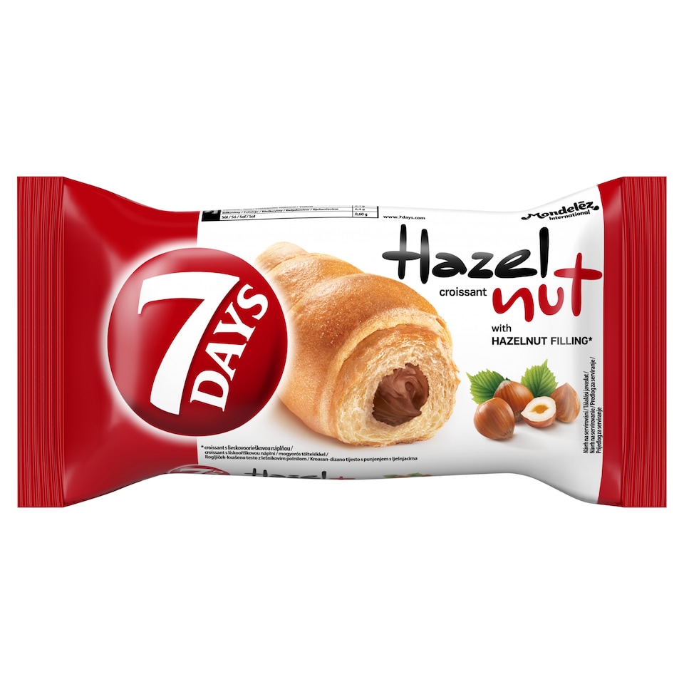 image 1 of 7 Days Croissant with Hazelnut Filling 60g