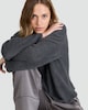 image 2 of The F&F Edit Snit Textured Jumper and Satin Trousers Pyjamas in Grey