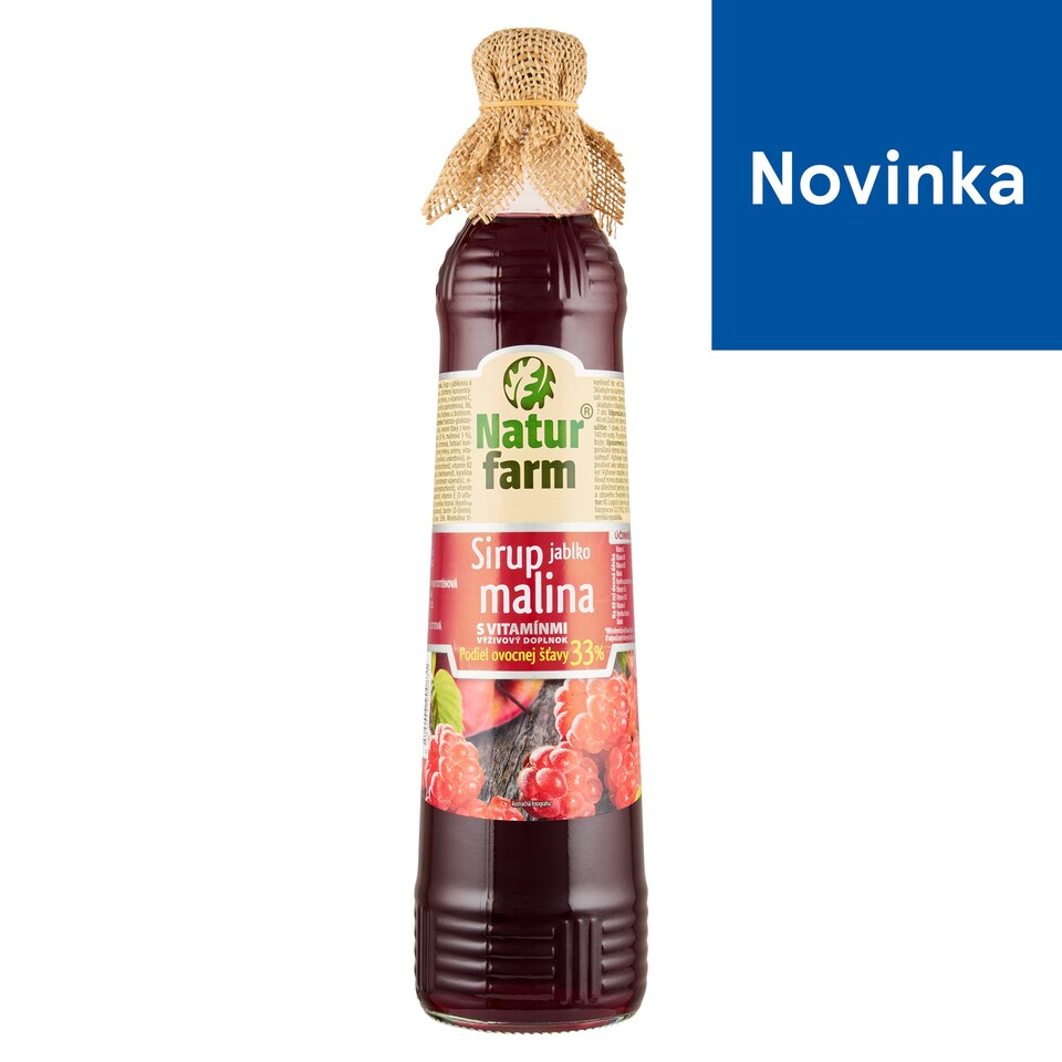 image 1 of Natur Farm Apple Raspberry Syrup with Vitamins 0.7 L