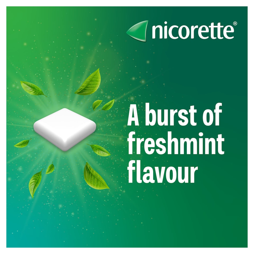 image 1 of Nicorette Stop Smoking Aid 2mg Nicotine Gum - Freshmint 105s