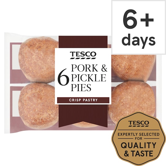 Tesco 6 Mini Pork & Pickle Pork Pies 300G Tesco Groceries