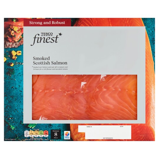 Tesco Finest Scottish Smoked Salmon 240G Tesco Groceries