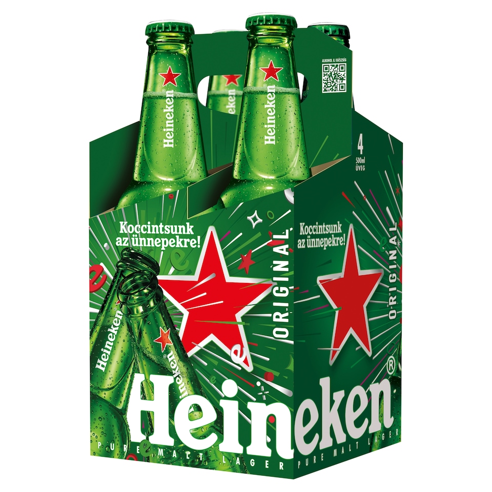 Heineken Original minőségi világos sör 5% 4 x 0,5 l 
