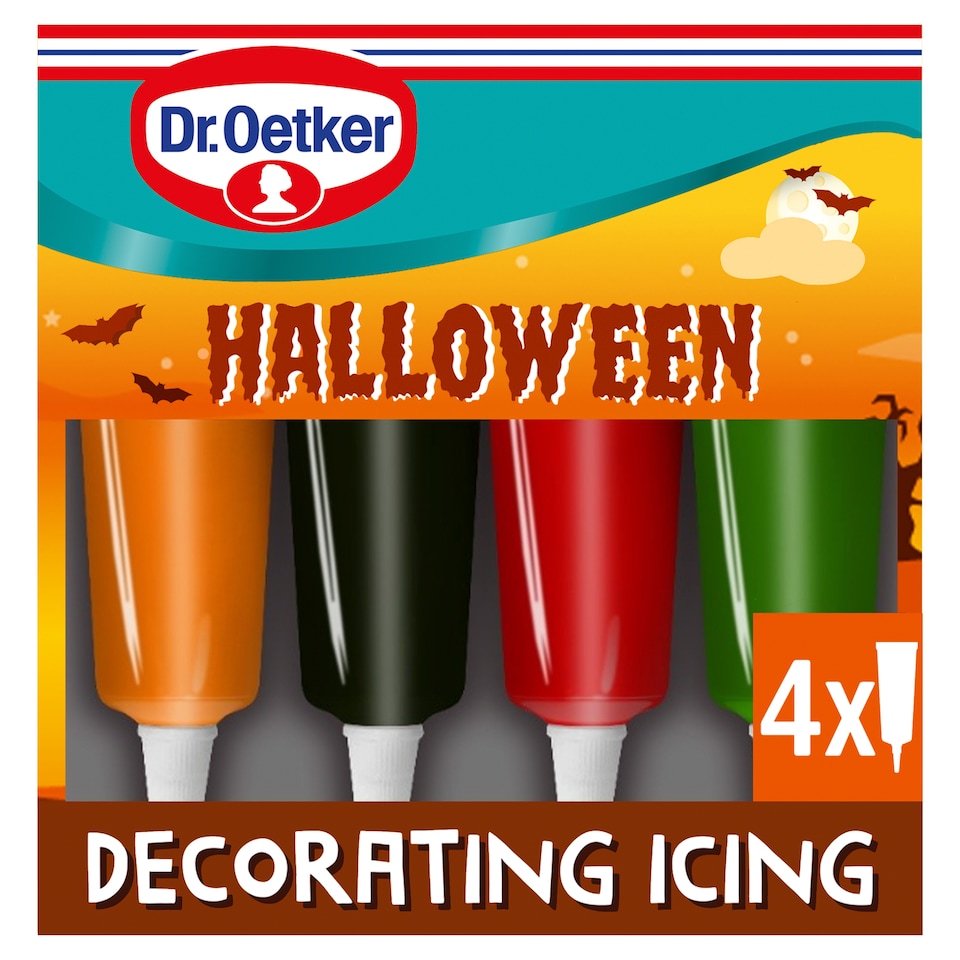 image 1 of Dr. Oetker Halloween Decorating Icing 4 x19g