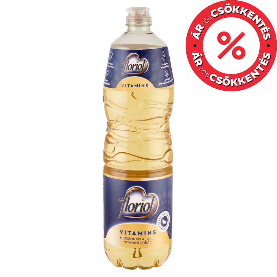 Floriol Vitamins finomított napraforgó-étolaj hozzáadott A-, D-, E-vitaminnal 1 l