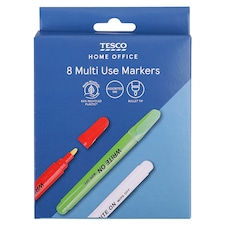 Tesco Home Office Multi Use Markers 8 pcs