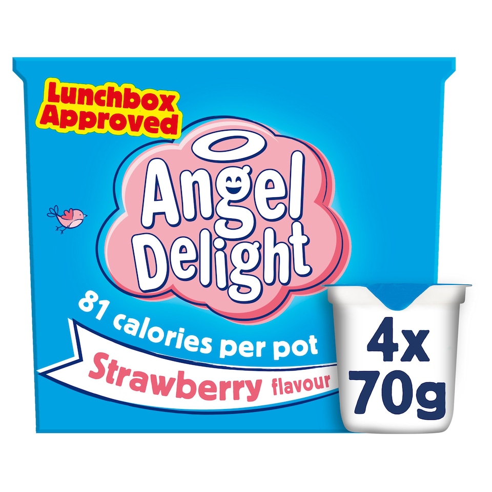 Angel Delight Strawberry Flavour Dessert Pots 4X70g Tesco Groceries
