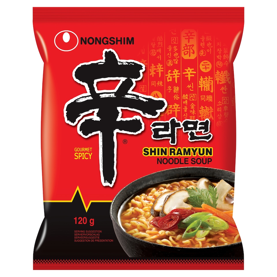 Nongshim Shin Ramyun Spicy Instant Noodle Soup 120g