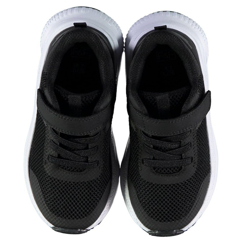 F&F School Boys Mesh Trainers in Black