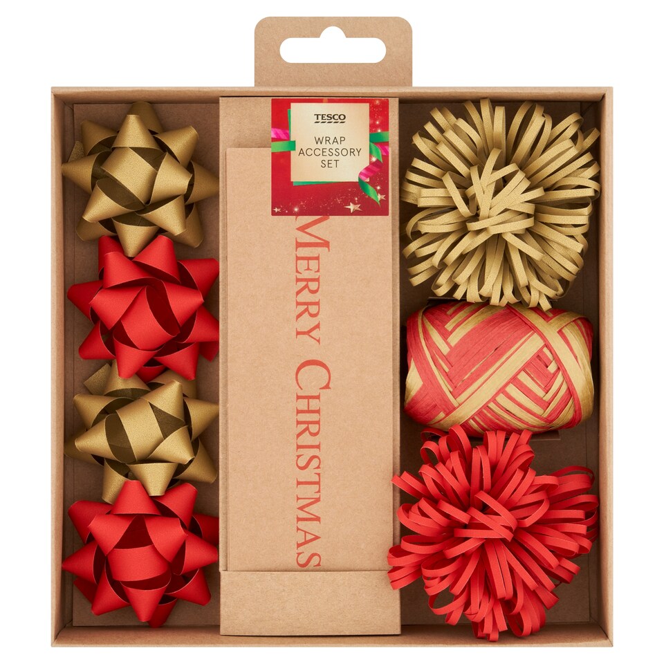 T. Red/Gold Topper & Gift Tag Set