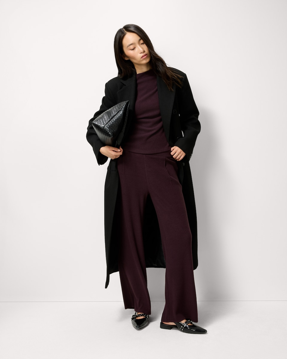 image 1 of F&F Brushed Button Up Top in Purple