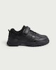 image 1 of Spider-Man Web Embossed School Trainers in Black