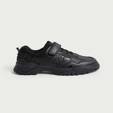 Spider-Man Web Embossed School Trainers in Black