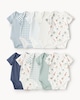 image 1 of F&F Baby 10-Pack Pure Cotton Circus Printed Bodysuits in Multi