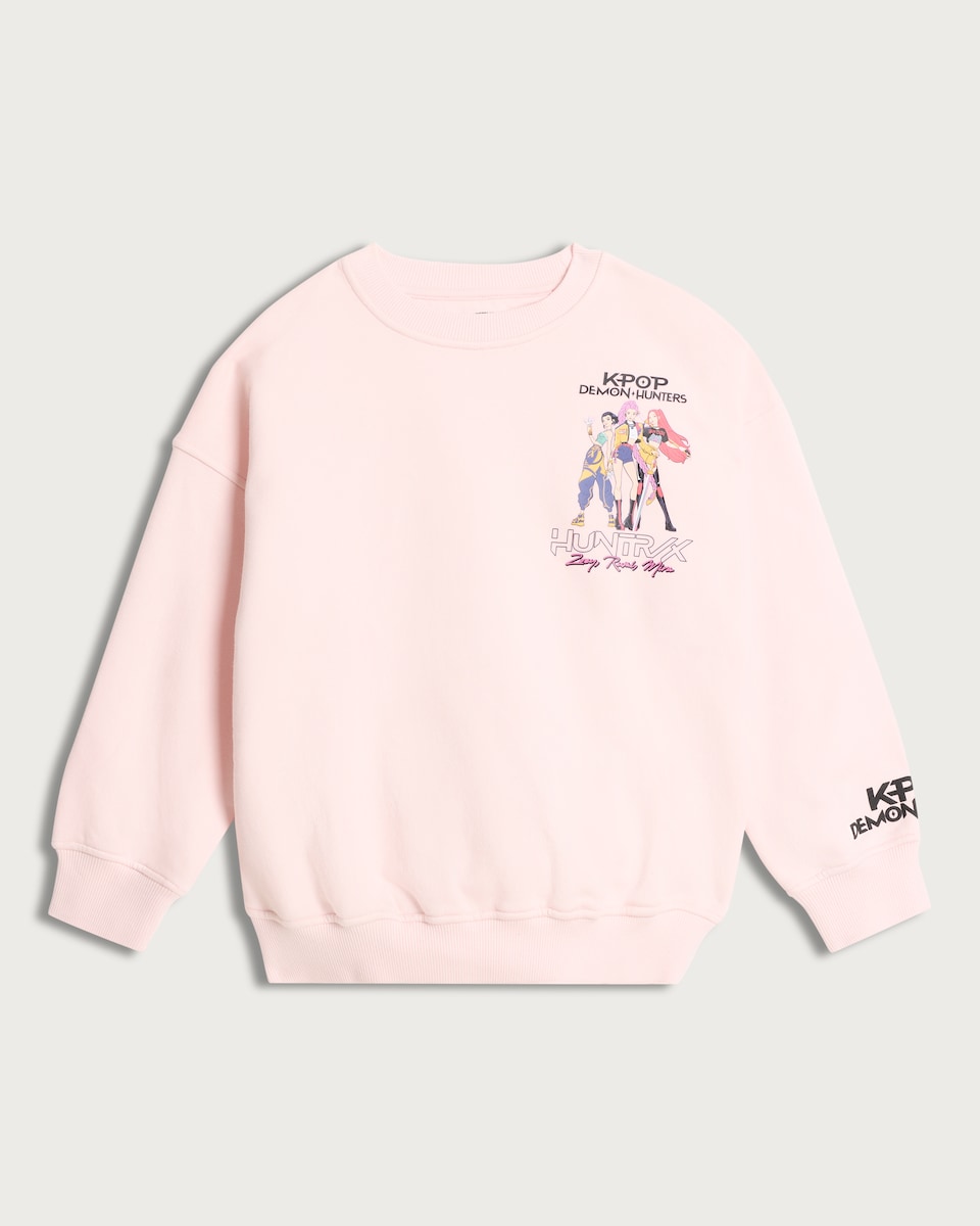 K-Pop Demon Hunters Cotton Rich Sweatshirt in Pink