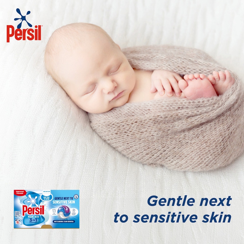 image 1 of Persil Non Bio 3 In1 Laundry Washing Capsules 15 Washes 316.5G