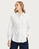 image 1 of F&F Pure Cotton Belted Long Sleeved Shirt in White