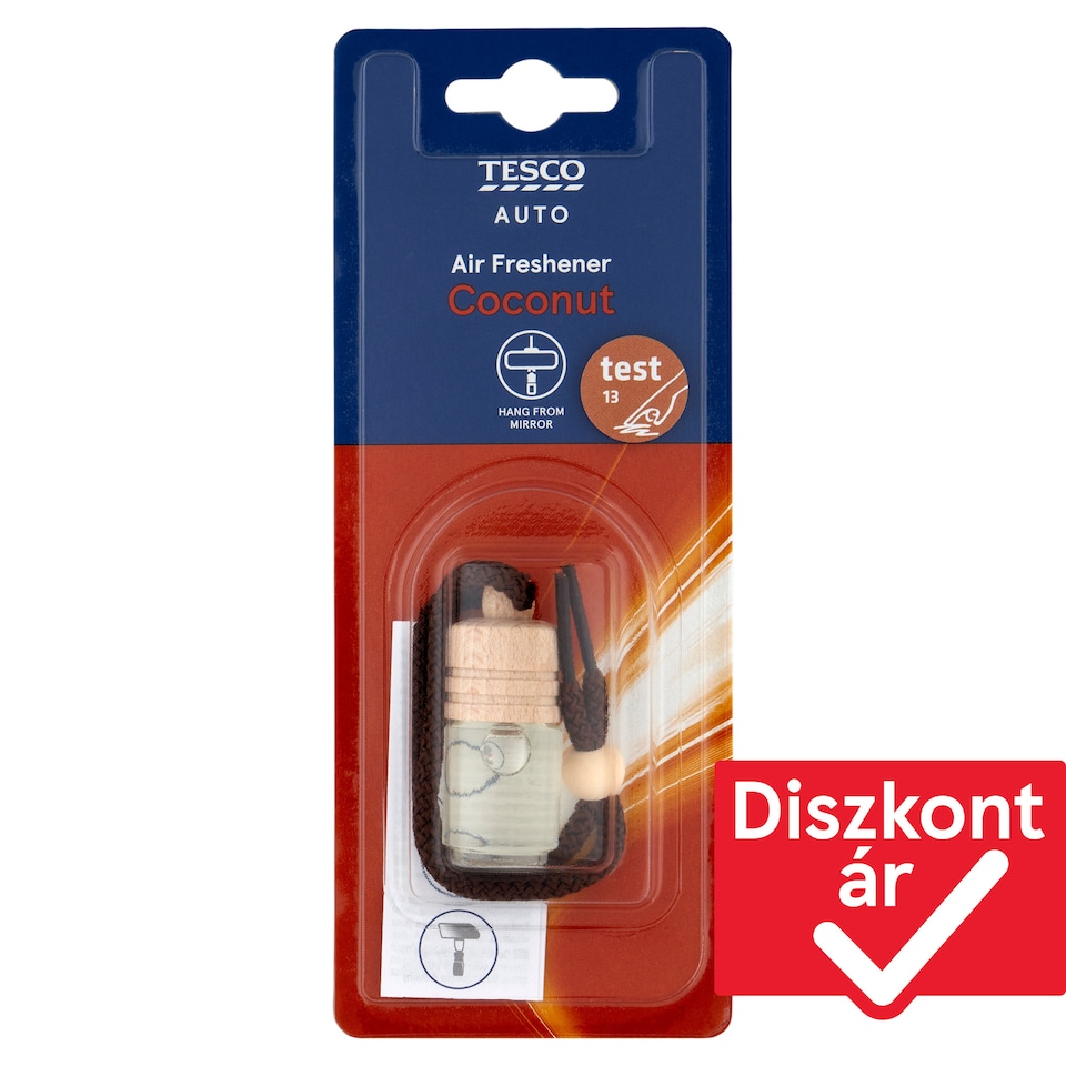 Tesco Auto Hanging Wooden Kókusz légfrissítő 5 ml