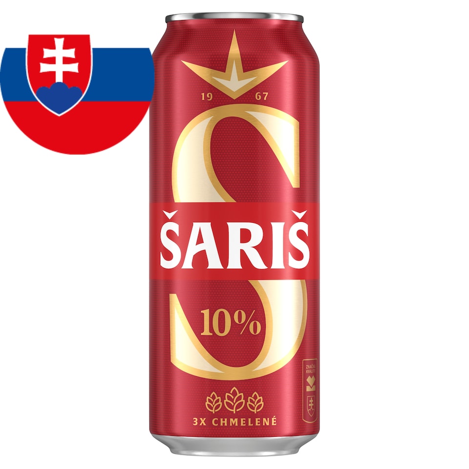 Šariš Iskrivá 10 Light Draft Beer 500 ml