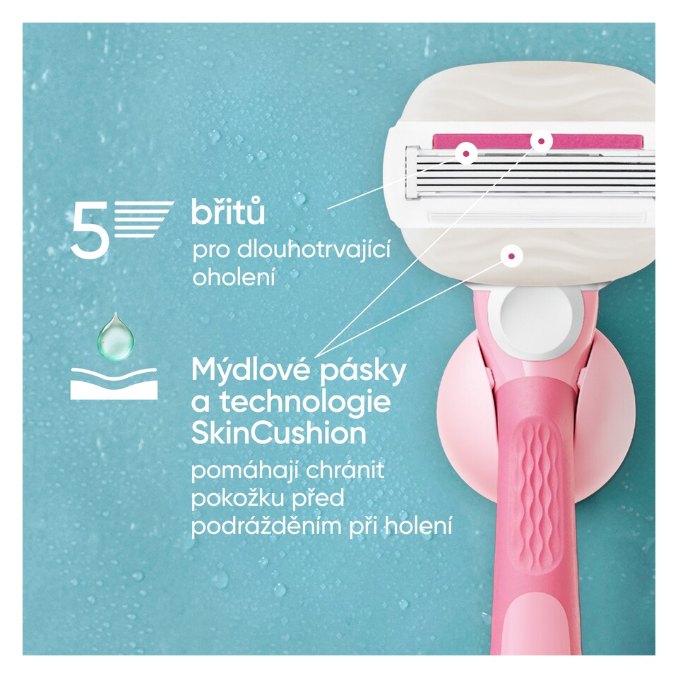 Obrázek 1 pro produkt Gillette Venus ComfortGlide Miami S Vůní Sugarberry Dámský Hlavice Náhradní Hlavice Hlavice