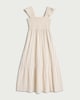 image 4 of F&F Striped Smocked Maxi Dress in Cream