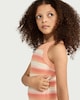 image 1 of F&F Girls Cotton Rich Striped Sleeveless Knitted Dress in Pink