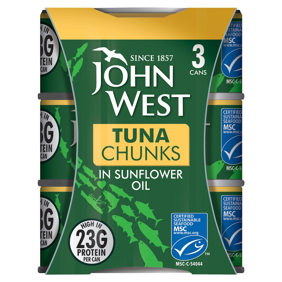 John West Tuna Chunks in Sunflower Oil 3 x 145g