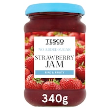 Tesco No Added Sugar Strawberry Jam 340G