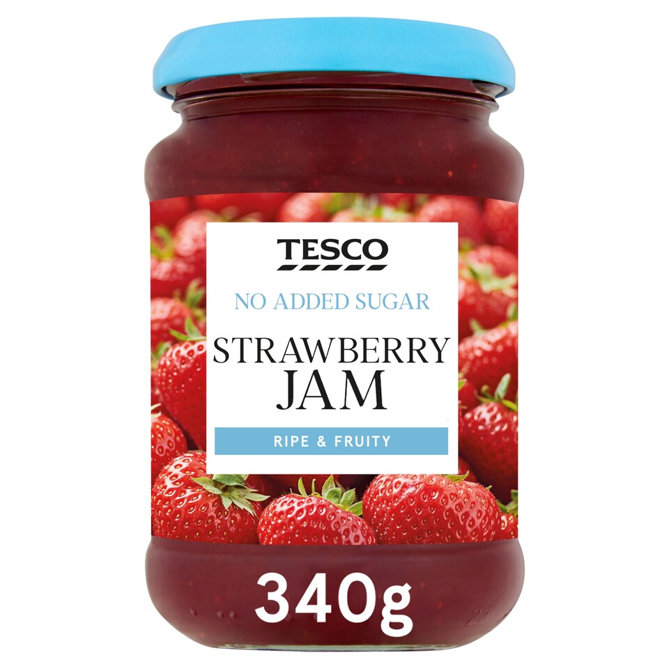 Tesco No Added Sugar Strawberry Jam 340G
