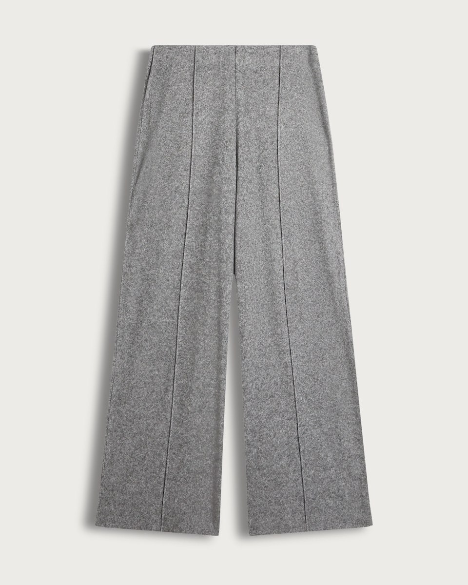 image 1 of F&F Wide Leg Pink Tuck Pleated Trousers in Grey