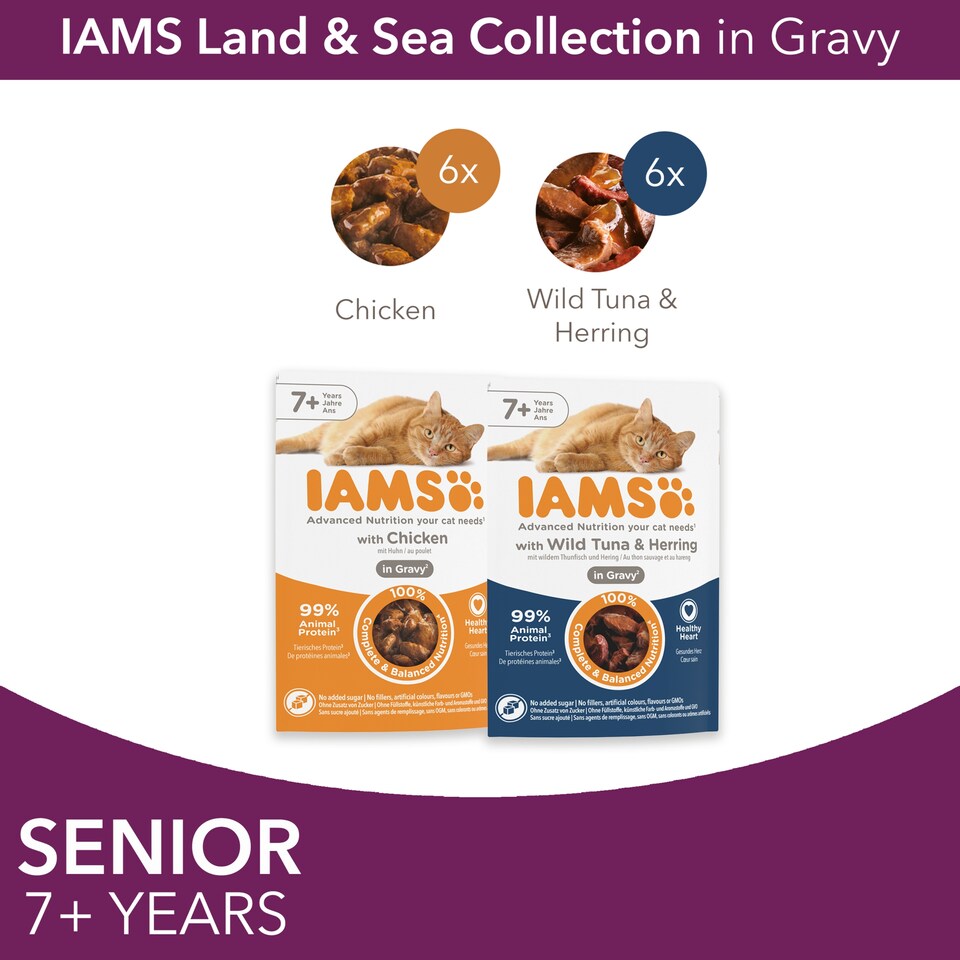 image 1 of Iams Delights Land & Sea In Gravy 12 X 85G