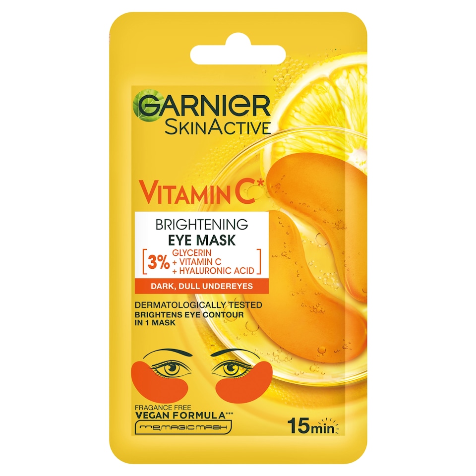 image 1 of Garnier SkinActive Brightening Eye Mask with Vitamin C 5g